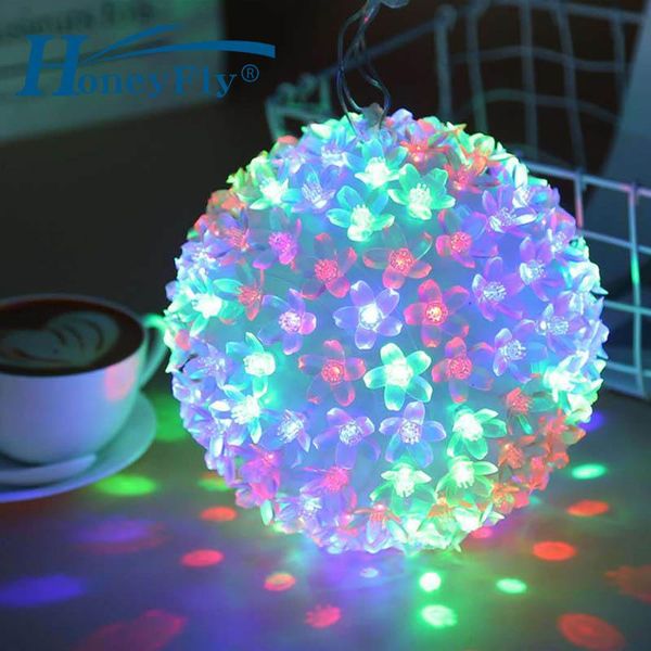 

strings honeyfly led ball nightlight fairy sakura lamp christmas wedding outdoor romantic festival lighting durable landscape yard dec
