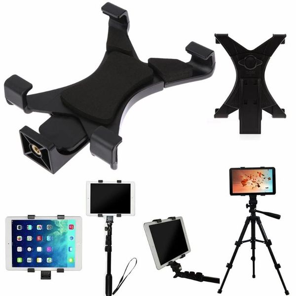 

cell phone mounts & holders universal tablet tripod mount clamp with 1/4"thread adapter for ipad 2/3/4/air/air2 /mini galaxy bracket ho