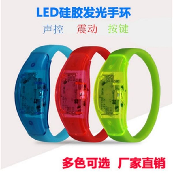 

led flash bracelet silicone led wrist band luminous bracelet night props