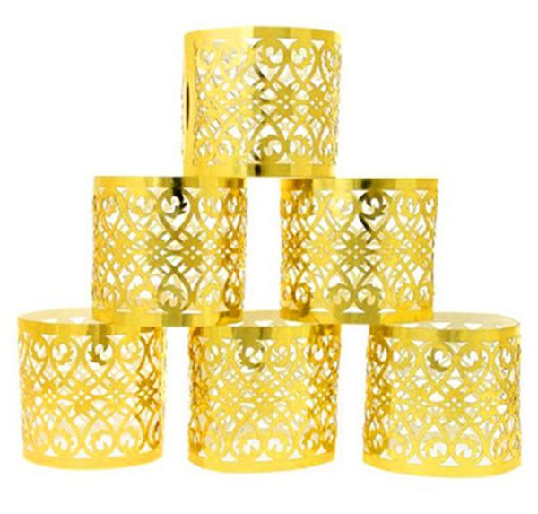 

napkin rings 100 / pcs reflective gold silver ring buckle beautiful butterfly towel paper home decoration lace who