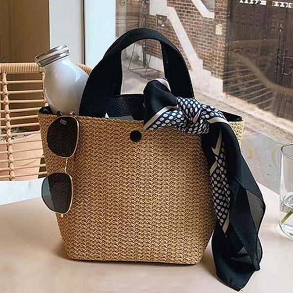 

evening bags retro shoulder handbag women's fashion summer straw bag hand-held seaside holida beach total
