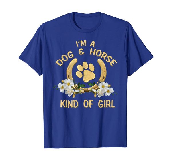 

I'm a Dog and Horse Kind of Girl Paw Print Floral T-Shirt, Mainly pictures