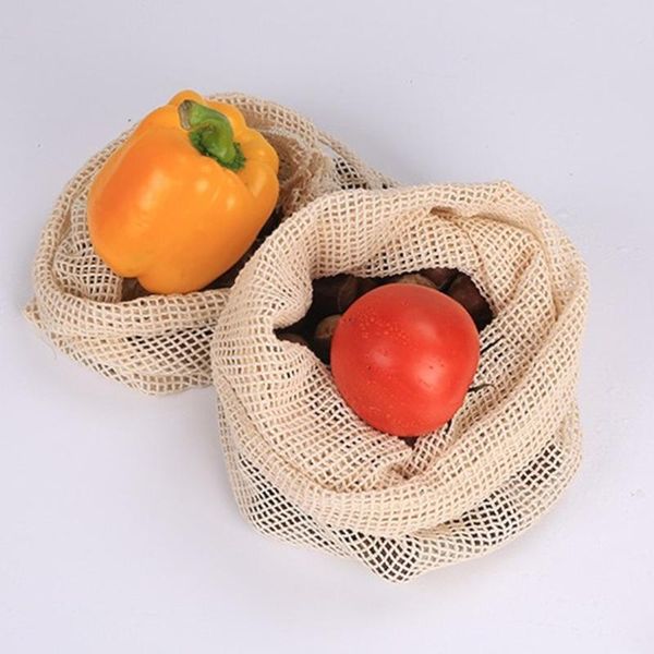 

storage bags kitchen convenient cotton mesh vegetable bag environmentally friendly reusable grocery for vegetables and fruit