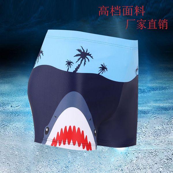 

2021 children's swimming trunks boy's cartoon swimsuit, White;black