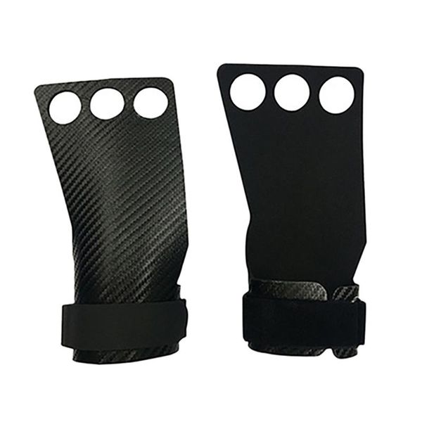 

wrist support -1pair 3 hole carbon hand grips for weightlifting kettlebells gymnastics workout equipmento guantes men women, Black;red