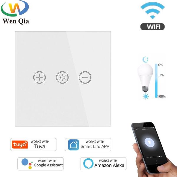 

smart home control wifi tuya light dimmer touch switch eu life app wall with timer voice remote alexa google
