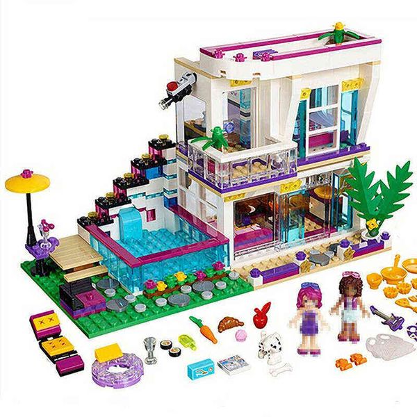

760 pieces star livi's house building blocks figure model bricks toys for girls children h1120