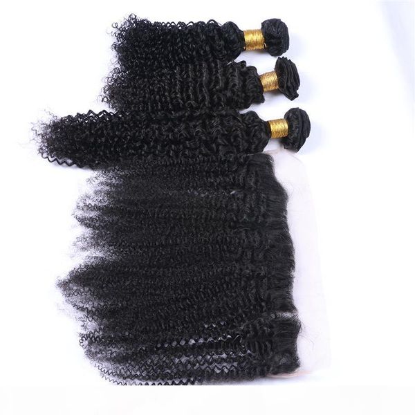 

kinky curly 8a virgin hair bundles with lace frontals ear to ear lace frontal with hair weaves for black woman