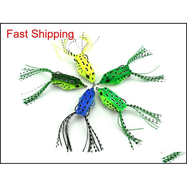 

100pcs soft plastic fishing lures frog lure with hook water 5.5cm 8g artificial fish tackle no4f6 wxnm5