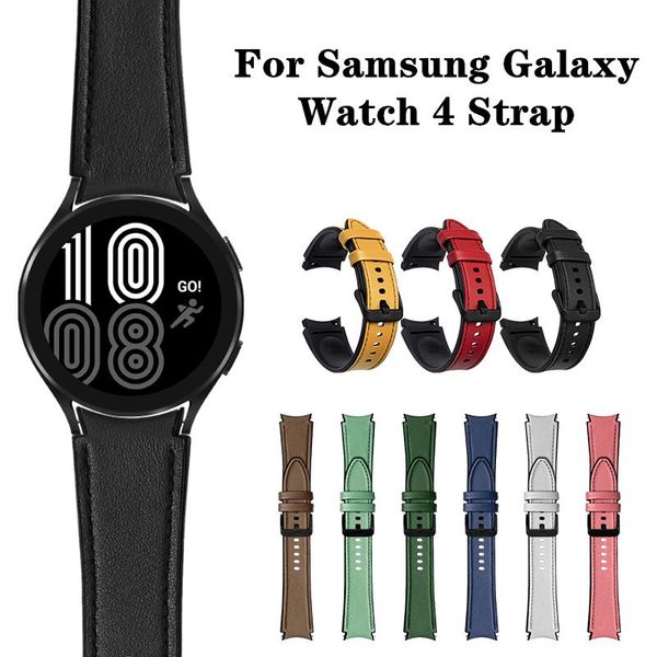 

watch bands 100%genuine leather strap for samsung galaxy 4 44mm 40mm band classic 42mm 46mm smartwatch accessory, Black;brown