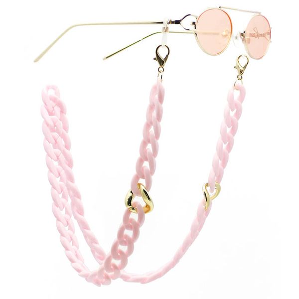 pink wide acrylic chain holder fashion women casual glasses chain holder jewelry