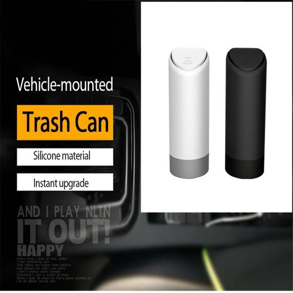 

other interior accessories car trash mini rubbish garbage holder hanging can portable rolling cover type bin auto organizer