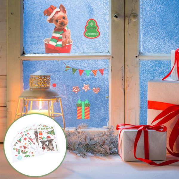 

window stickers sheets of classic xmas glass decal electrostatic sticker ornament
