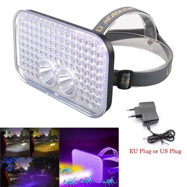 

headlamps 395nm uv white yellow led powerful headlamp scorpion lamp handheld searchlight 3 in1 multi functional headlight1