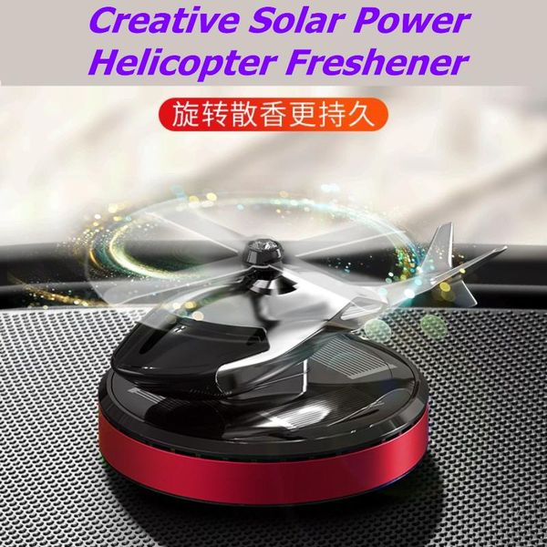 

car air freshener helicopter creative solar power plane fragrance high qualty metal diffuser dashboard perfume decoration