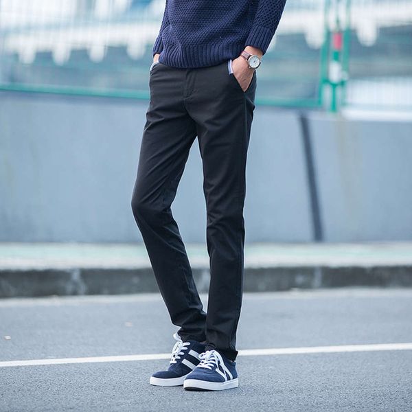 

men's casual pants in spring and autumn, Black