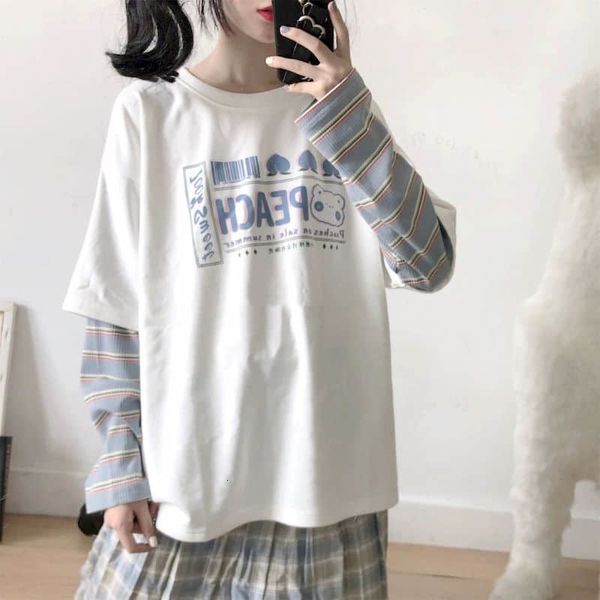 

korean summer gothic women's t-shirt. letter printed loosely for the lapel. students in short sleeves. wzkr, White