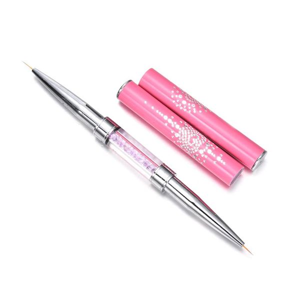 

nail brushes art liner brush tool carved crystal ultra-thin line drawing pen pull wire potherapy flower double metal, Yellow