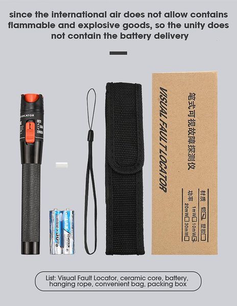 

10mw visual fault locator, fiber optic cable tester 10-15km