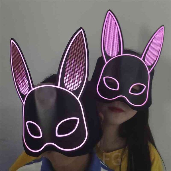 

party voice controlled masquerade ball el cool mask halloween led mask luminous