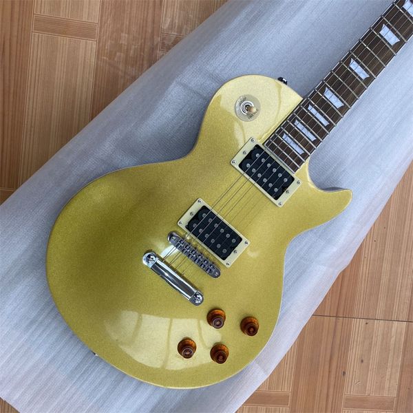 

chinese factory yellow electric guitar mahogany body, rosewood fingerboard