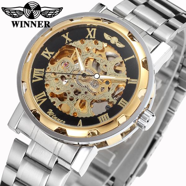 

wrist watch t-winner winner men's manual mechanical, Slivery;brown