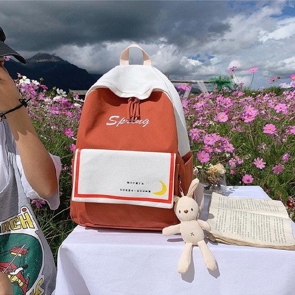 

backpack lenlei bag female korean version small fresh campus ancient sense sensen harajuku doll