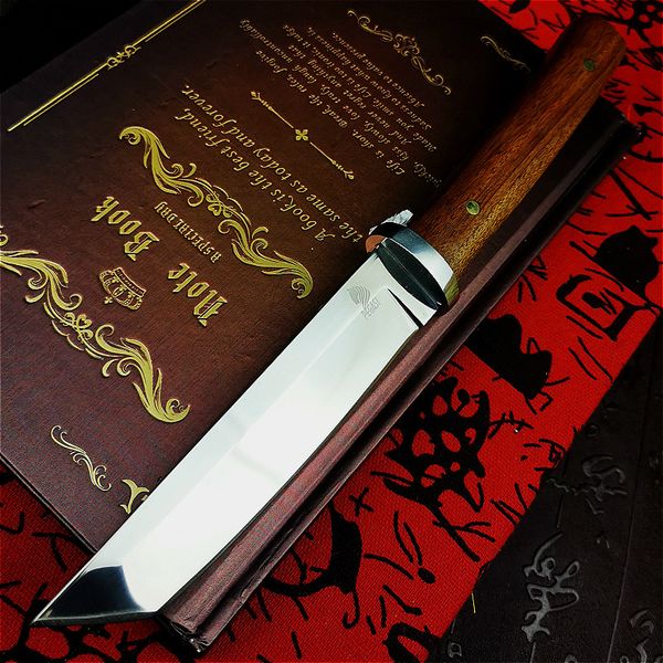 

pegasi huanghua pear wood hande integrated stee mirror ight samurai straight sword japanese junge hunting straight sword