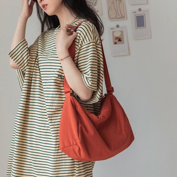 

evening bags crossbody bag korean ins large capacity nylon canvas japanese college students literary style class shoulder