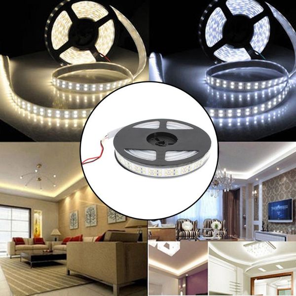 

strips 5m dc12v 240led/m 1200leds ip67 waterproof 2835 smd warmwhite white double rows flexible led strip light tv back lighting