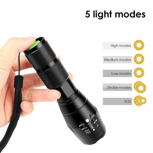 

flashlights torches 8000lm powerful waterproof v6 led portable camping lamp torch lights lanternas self defense tactical1