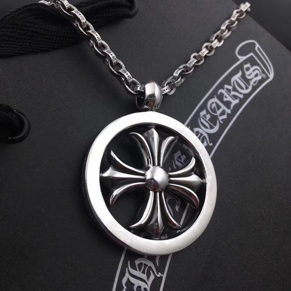 

factory wholesale croquet circle necklace classic compass cross lovers accessories hea/rtsch/rome
