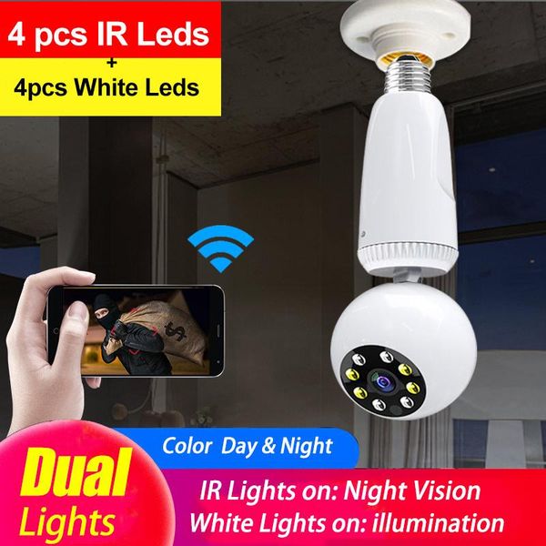 

webcams 1080p 360 wifi camera bulb 2mp panoramic night vision two way audio home security video surveillance fisheye lamp web cam
