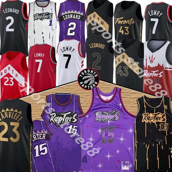 

vince 15 carter jersey pascal 43 siakam jerseys kyle 7 lowry jerseys fred vanvleet basketball jersey, Black