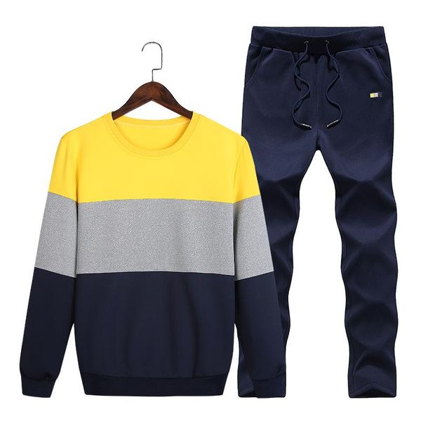 

men's tracksuits autumn 2021 spring tracksuit men set pant sport suit sweatshirt casual jogging sportswear sweater two piece, Gray