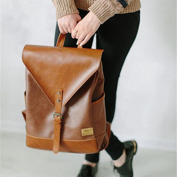 

vintage women fashion backpack male travel backpack mochilas school men's leather business bag large lapshopping travel bag
