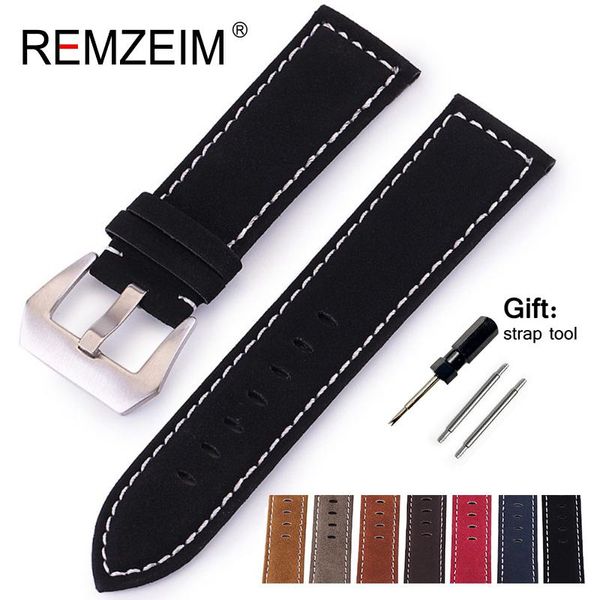 

watch bands leather watchband men women band 18mm 20mm 22mm 24mm wrist strap black brown blue watchbands bracelet metal buckle