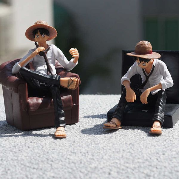 

solid pirate king sitting posture luffy two dimensional surrounding animation handmade doll cake ornament carpet