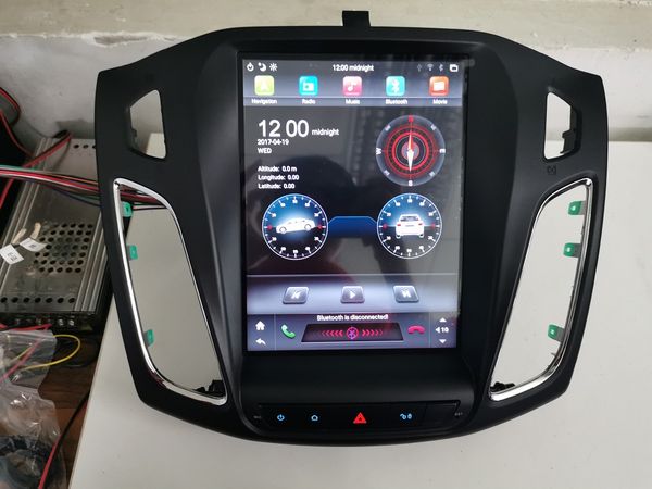 

carplay & android auto dsp 9.7" tesla style px6 android 9.0 car dvd auto radio dvd gps for ford focus 2012 2013 2014 2015 bluetooth 5.0