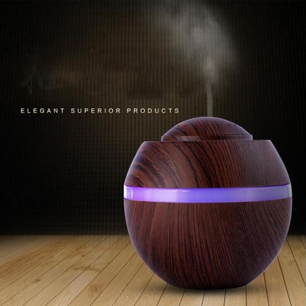 

fragrance lamps 500ml essential oil diffuser usb ultrasonic air humidifier with wood grain 7 color led light for office home