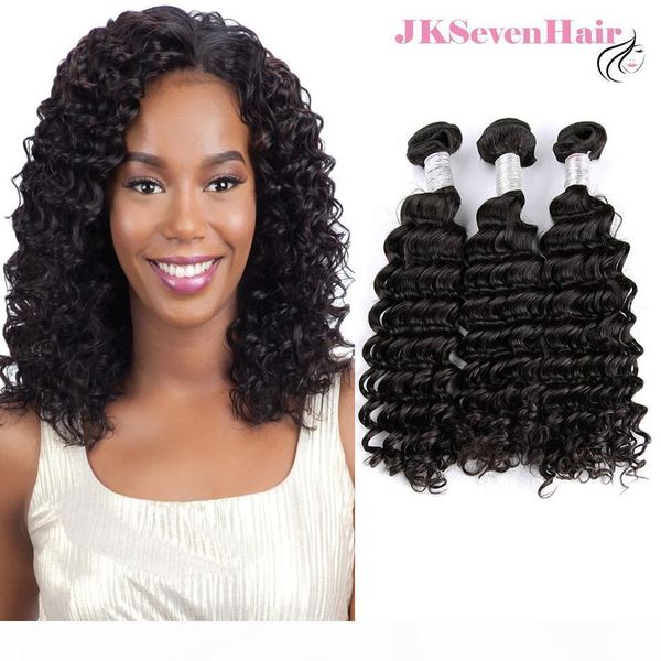 

10a grade brazilian deep wave virgin hair bundles 3pcs natural black color peruvian indian malaysian cambodian human hair wefts