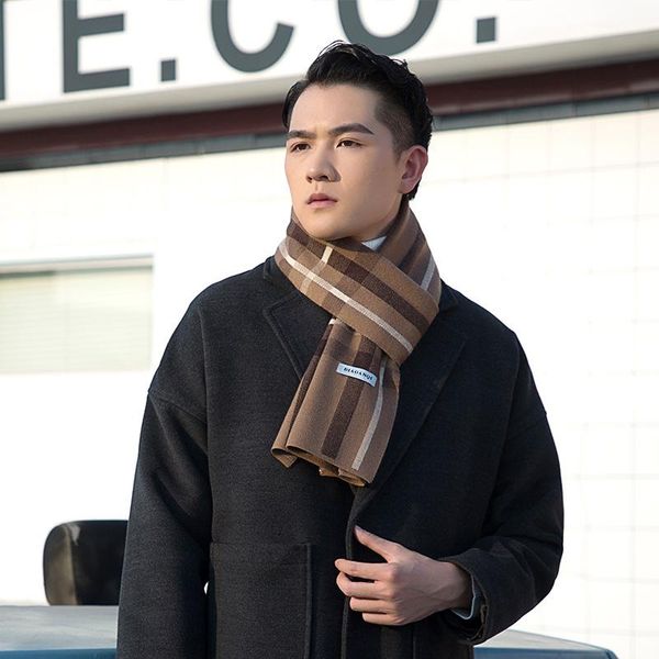 

scarves 2021 winter autumn men's scarves, design plaid imitation cashmere, fashionable warm and comfortable, scarf for men, Blue;gray
