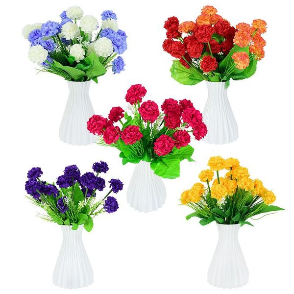 

decorative flowers & wreaths 1 branch hydrangea artificial silk bridal hand bouquet fake flores wedding diy wreath scrapbooking craft home d