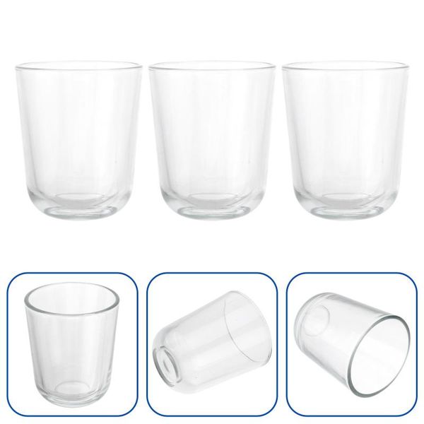 

candles 3pcs diy candle jar container holder scented cup clear glass cups