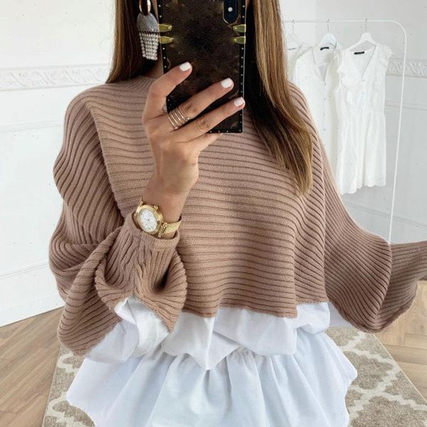 

fashion casual womens clothing female solid color o neck long sleeved knitted sweater women soft pullovers new, White;black