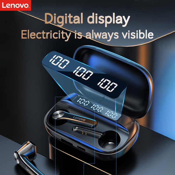 

2021 lenovo qt81 wireless earphone bluetooth 5.0 headset stereo sound earbuds with mic noise reduction for xiaomi iphone samsung