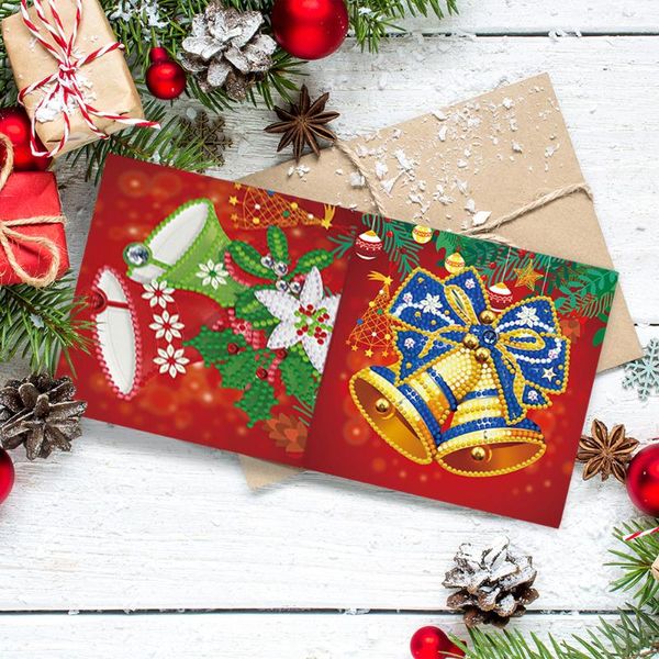 

greeting cards 8pcs creative diamond mosaic card christmas diy homemade rhinestone for year birthday gifts