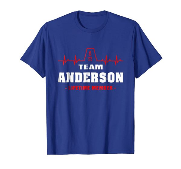 

team anderson lifetime member shirt surname, last name, White;black
