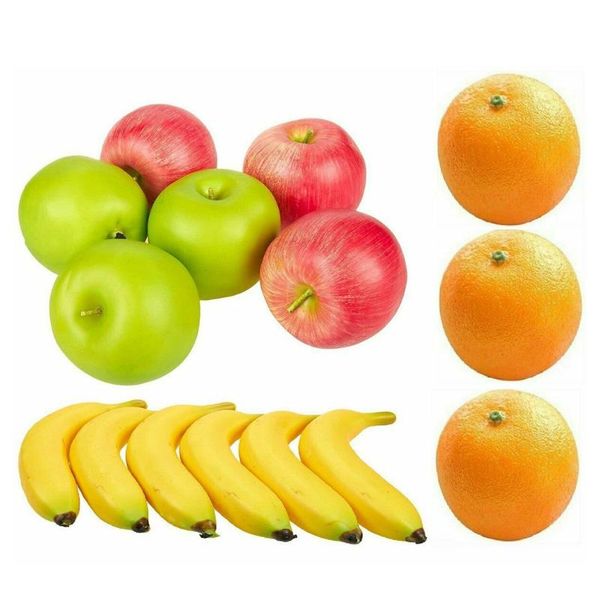 

artificial bananas red green apples oranges lifelike plastic fruit home decor kitchen, house, party, sketch