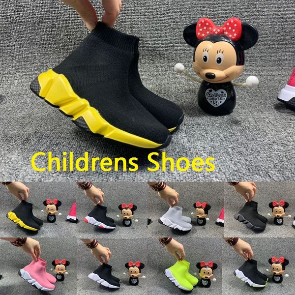 

2021 classic children's shoes flat breathable sock boots casual shoe kids boys girls sports toddler sneakers trainers jogging size 28-3